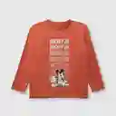 Polera Mickey de Niño Orange / Naranjo Talla 10A Colloky