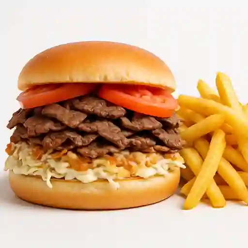 Churrasco Completo+Papas Fritas