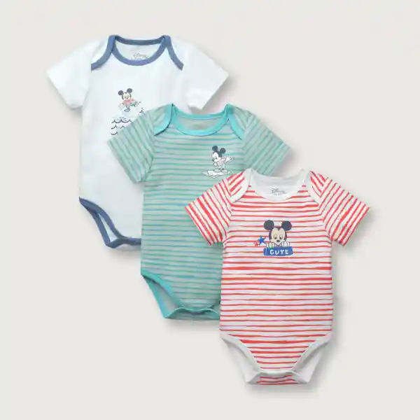 Body de Bebé Disney Corto Niño Blanco Talla 9M Opaline