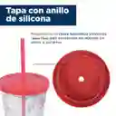 Miniso Vaso Con Bombilla de Doble Capa Con Decoraciones