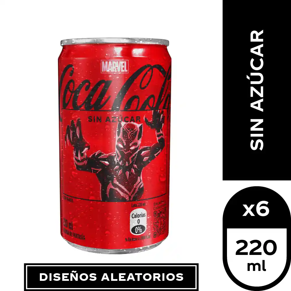 Coca Cola sin Azúcar pack por 6 und