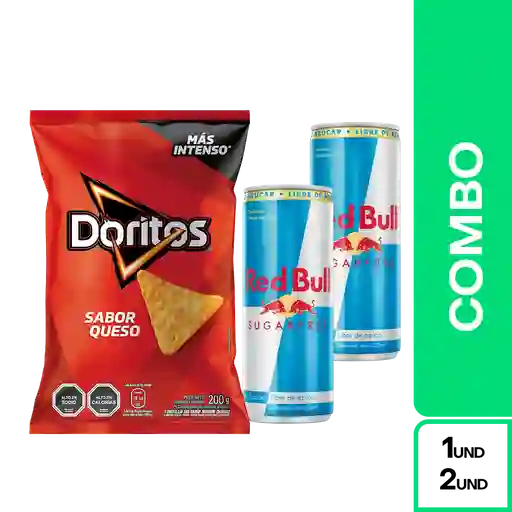 Combo Doritos Queso + Red Bull sin Azucar 250 cc 2 Und