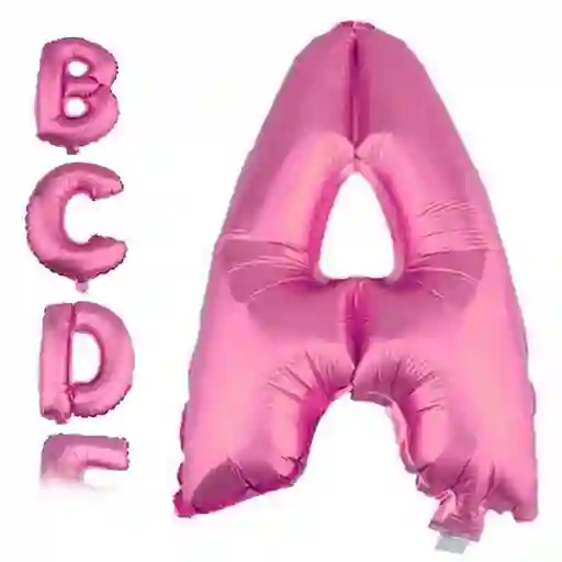 Globo Letras Rosado Surtidas A-Z 65 cm