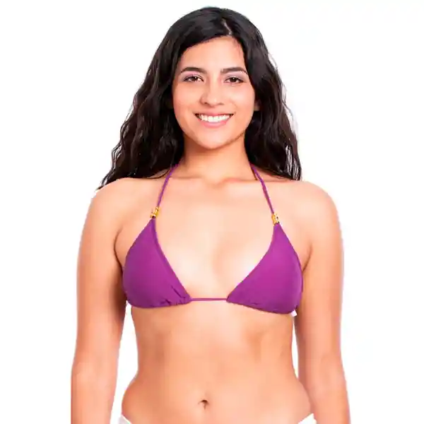 Bikini Estilo Triángulo Clásico Morado Talla M Samia