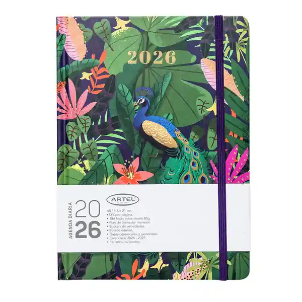Artel Importado Agenda 2026 Dxp Jungla Tropical