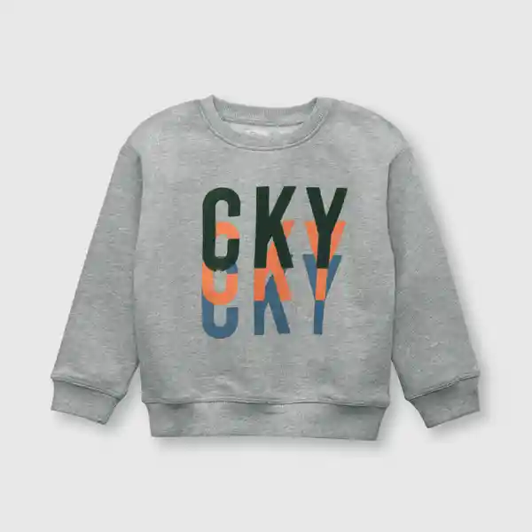 Polerón de Bebé Niño Cky Gris Melange Talla 3/6M Colloky