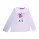 Polera Manga Larga Niña Gris Claro T. 8 A Pillin