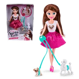 Zuru Sparkle Girls Muneca Con Perro Y Caminador De