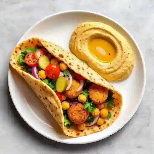 Shawarma Vegano + 2 Salsas Arabes