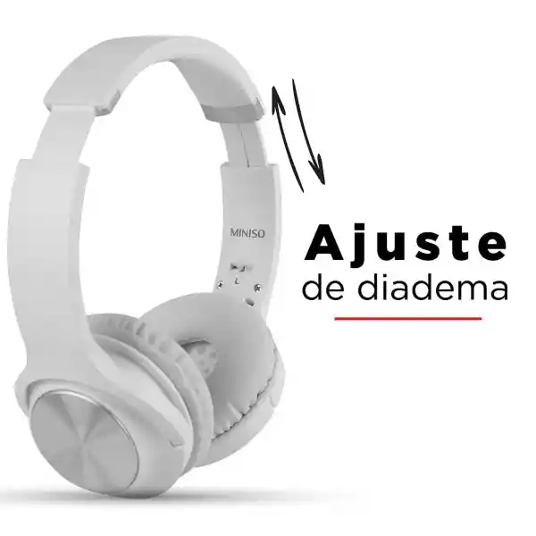 Miniso Audífonos de Diadema Inalámbricos Blancos