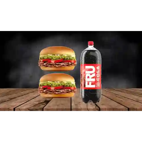 2 Churrascos italiano 1 bebida 2 lts