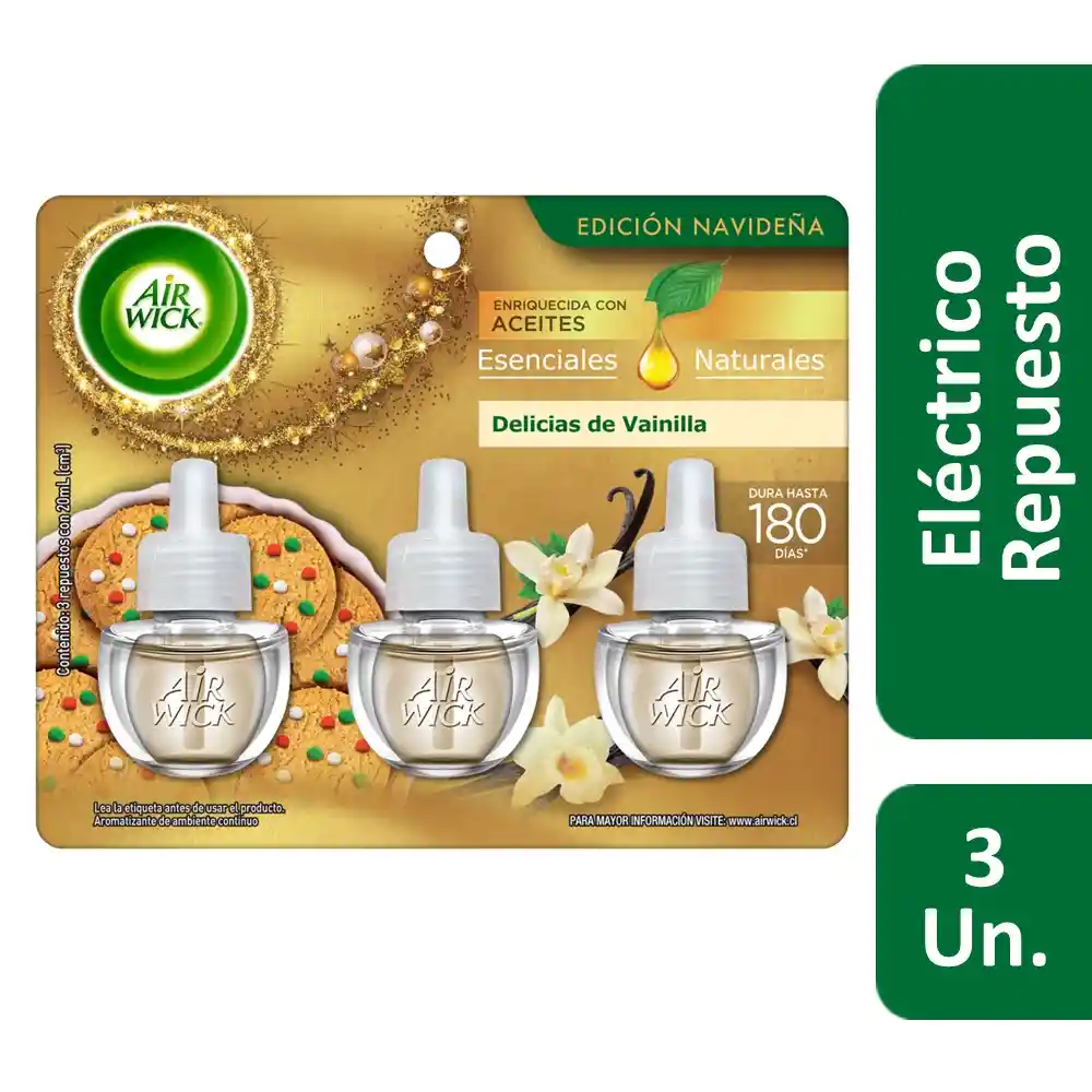 Airwick Aromatizante Led Refill Vainilla Navidad