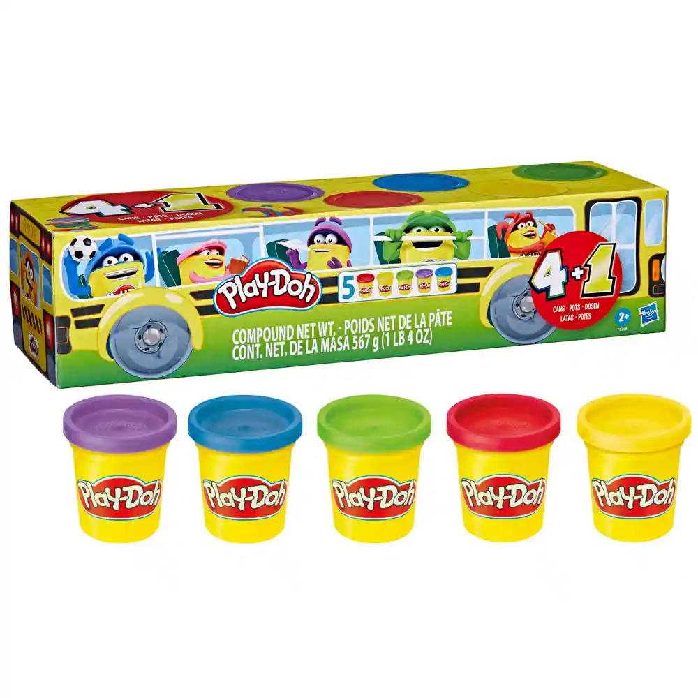 Hasbro Play-Doh Empaque 4+1 Regreso a Clases