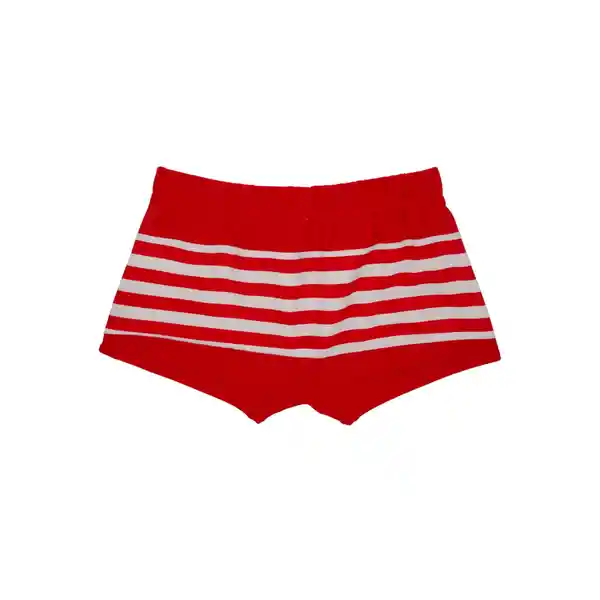 Short Tipo Bóxer Para Hombres Estampado Rojo Talla S Samia