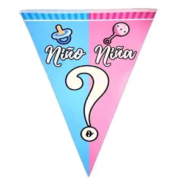 Guirnalda Banderines Niño Niña Revelación de Género