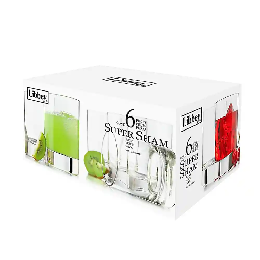 Set Vasos Bajos Super Sham