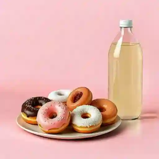 6 Donuts Classic + Bebida 1.5 Lt