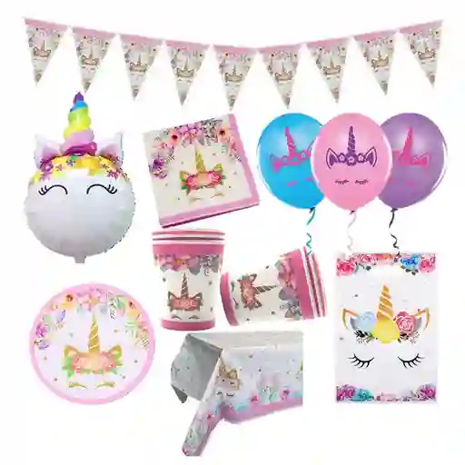 Pack Cumpleaños Unicornio Kawaii
