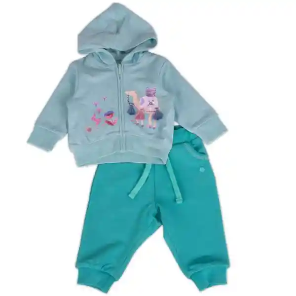 Conjunto Buzo Bebe Niña Verde Pillin 3 a