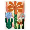 Paño de Cocina de Algodón Con Textura Flores 70 cm