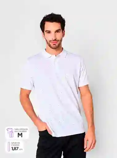 Kenneth Stevens Polerón Polo Manga Corta mp Blanco Talla M SS24