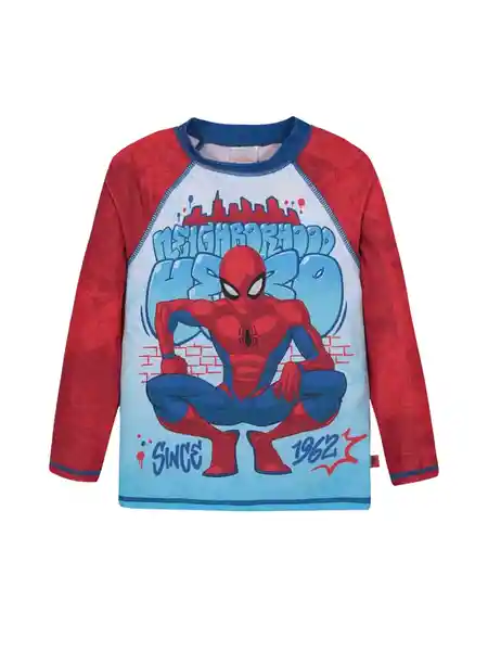 Spider-Man Polera Manga Larga uv Niño Rojo 6 V26