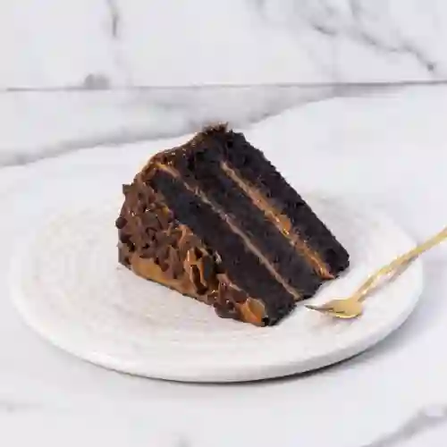 Trozo Torta Chocolate Húmeda