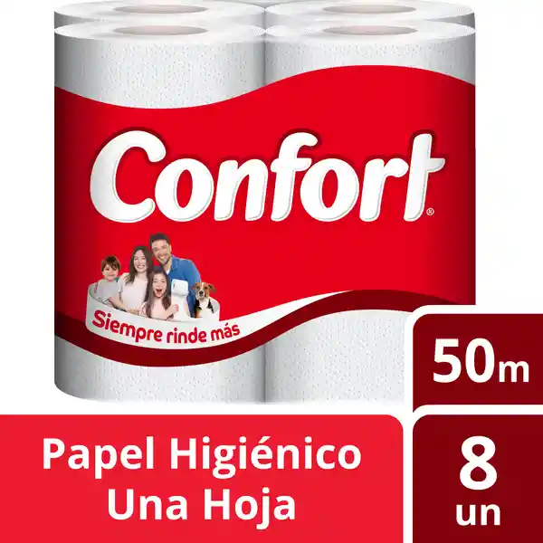 Confort Papel Higiénico Hoja Simple