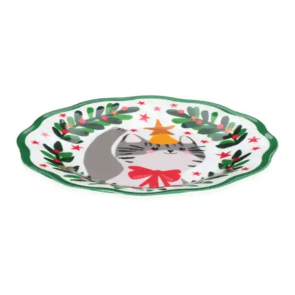 Plato Melamina Con Diseño Navideño 21.5 cm Casaideas