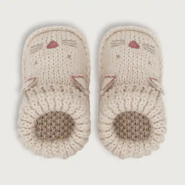 Pantuflas Tejida Lisa de Niño Bebé Menta Opaline