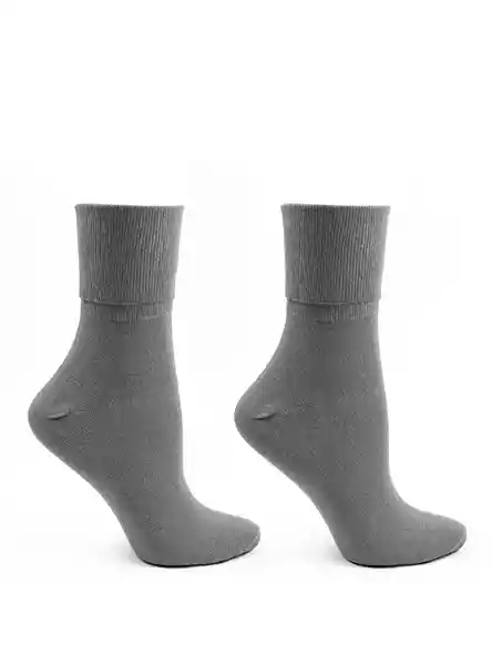 Monarch Pack Calcetin Bamboo Con Vuelta Gris T/U