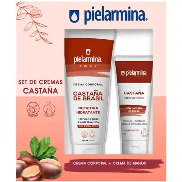 Pielarmina Set Estuche Castaña Manos + Pomo