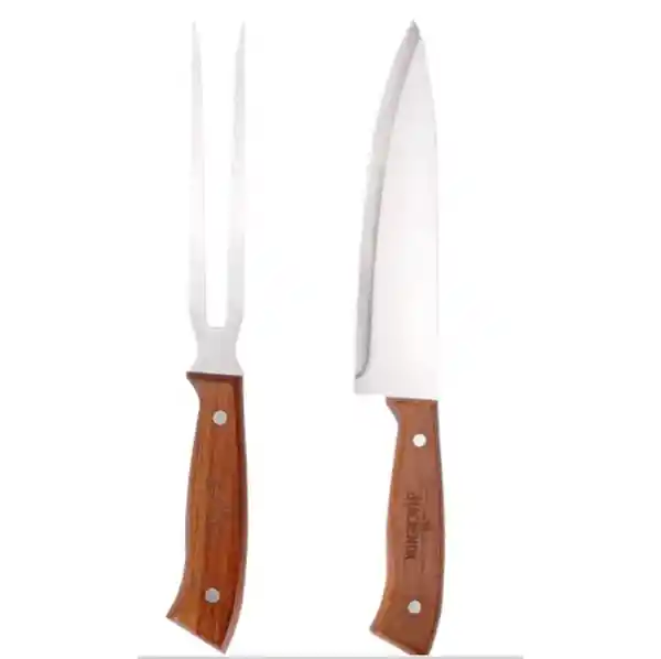 La Hacienda Set Tenedor + Cuchillo Acero