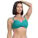 Bikini Estilo Sostén Torcido Copa C Verde Talla 46 Samia