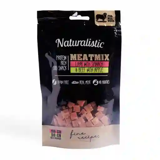Naturalistic Snack para Perros Meatmix Cordero Espinacas y Manzana