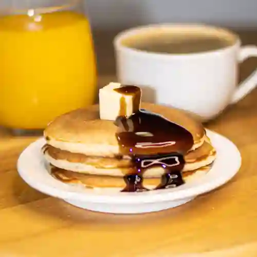 Classic Pancakes + Coffee + Orange Juice