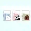 Miniso Libreta we Bare Bears Pequeña Con Espiral