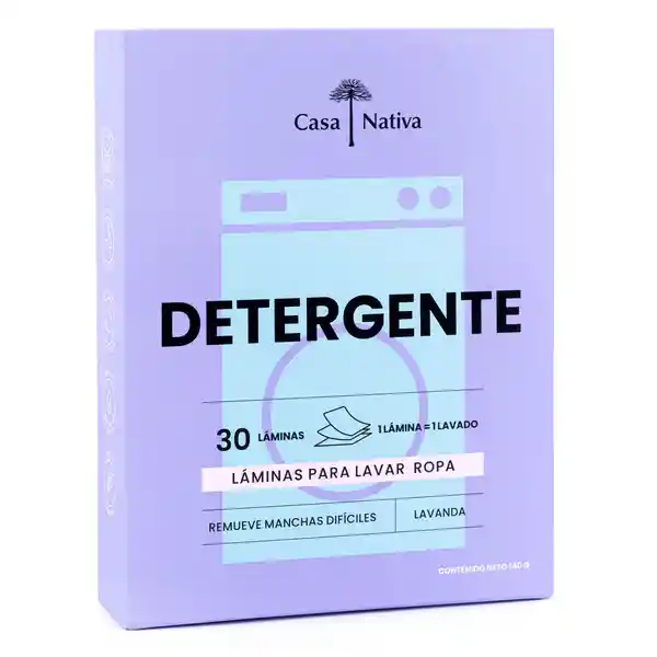 Casa Nativa Detergente en Láminas Lavanda