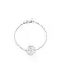 Tous Pulsera Silueta de Plata Con Perla