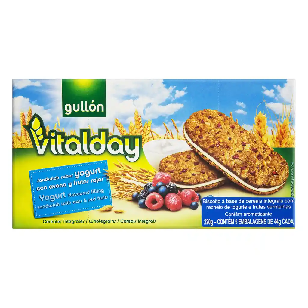 Gullon Vitalday Galletas Sandwich Sabor Yogurt con Avena