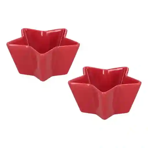 Set Bowl Con Forma de Estrella 13 x 13 x 6 cm Casaideas