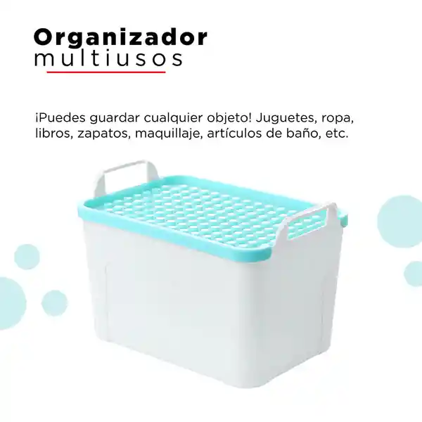 Organizador de Plástico Apilable S Negro y Blanco Miniso