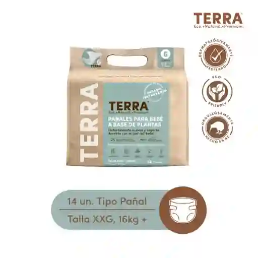 Terra Pañal Biodegradables Talla XXG