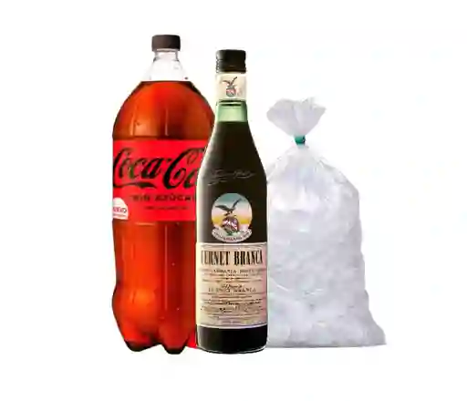 Combo Fernet + Coca-Cola Zero 3 L + Hielo 1 Kg