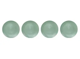 Set Platos Ripley Home Spiral Entrada Aqua 4 Piezas