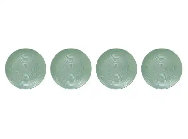 Set Platos Ripley Home Spiral Entrada Aqua 4 Piezas
