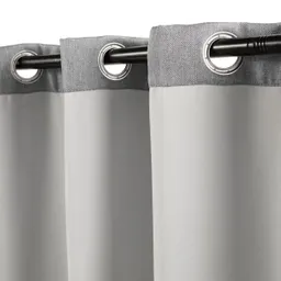 Cortina Blackout Con Ojetillos Tweed Gris 140 x 240 cm Casaideas