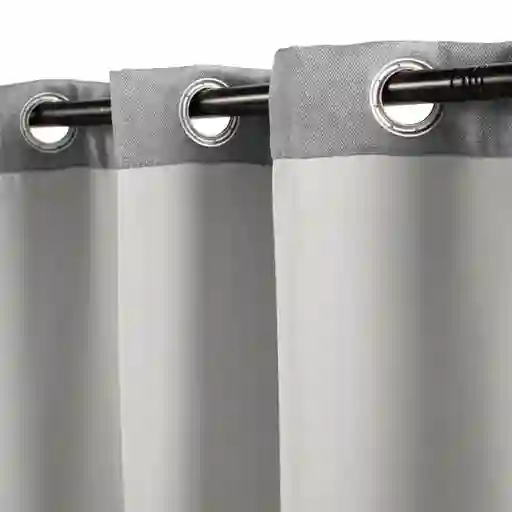 Cortina Blackout Con Ojetillos Tweed Gris 140 x 240 cm Casaideas