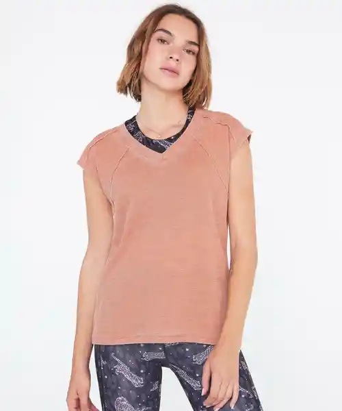 Polera Active Efecto Lavado Terracota Talla XS Lounge