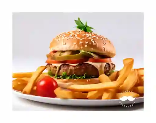 Vurger de Soya Italiana + Papas Fritas